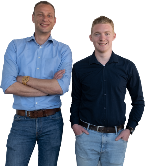 Bas en Sven - verkoopadviseurs van Next Step Traprenovatie